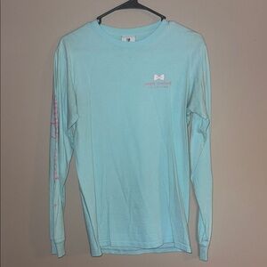 Simply Southern Men's Aqua Long Sleeve Tee